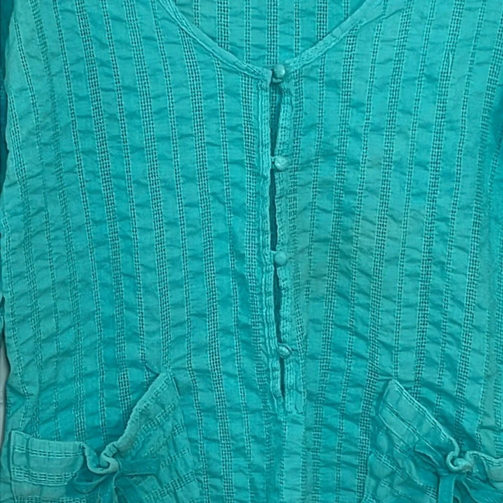 Billabong Aqua Cotton Cover-Up, hooded shirt, 10 - Picture 2 of 8